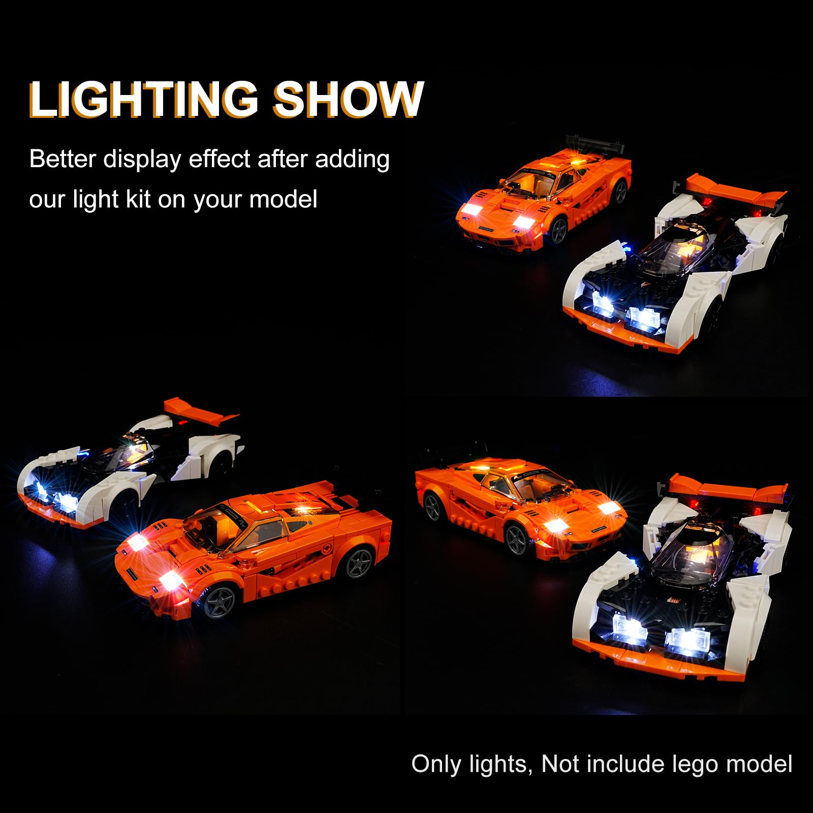 LEDライトセット Amazon.co.jp: レゴ・マクラーレン・ソラスGT&マクラーレンF1 LM 76918